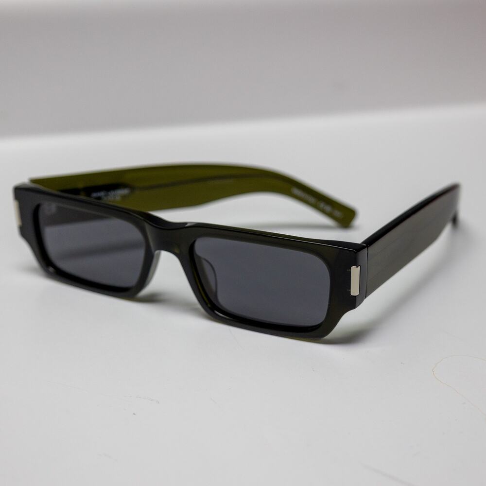Saint Laurent SL 660 003 Rectangle Sunglasses Olive 54-19-145